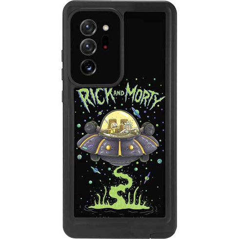 Adult Swim Rick and Morty Spaceship Galaxy Note20 Ultra 5G Waterproof Case